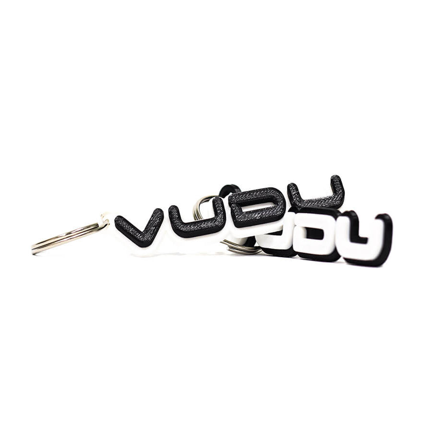 VUDU Black & White Keyring